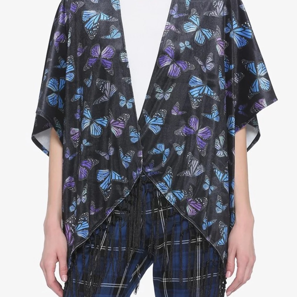 Velvet Butterfly Kimono Size: LX/2X